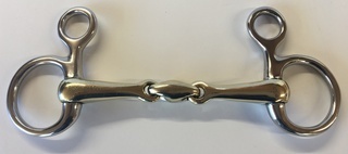 Hanging Cheek Snaffle (Baucher) with Double Jointed Mouth in German Silver