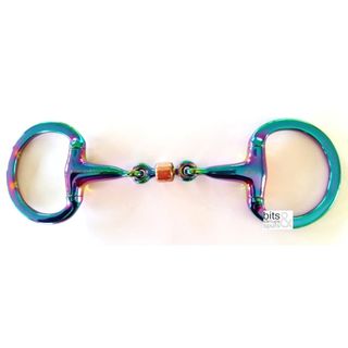 *NEW* Unicorn Rainbow Bit: Eggbutt snaffle, with copper roller