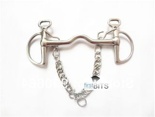 Stainless Steel Port mouth Kimblewick Bit