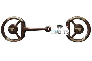 Antique style Sweet Iron snaffle, with steer skull concho
