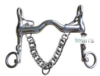 Stainless Steel Weymouth. Medium port mouth, THICK mouthpiece