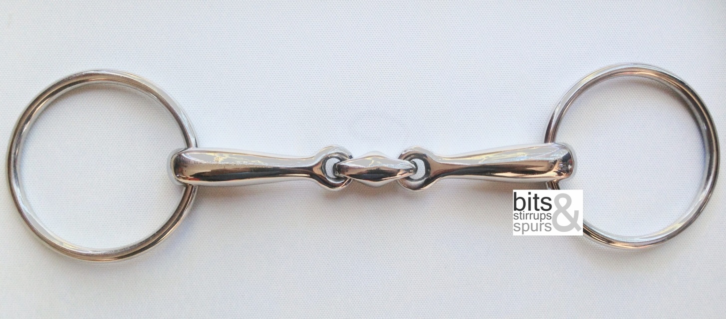 Stainless Steel Loose Ring Double Jointed Snaffle Bit