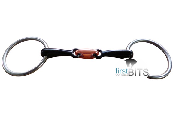 Sweet Iron double jointed snaffle, with copper link