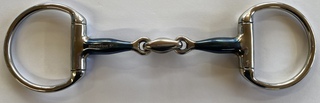 Dee Ring Sweet Iron Double Jointed Snaffle in Blue Steel
