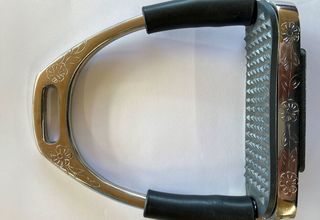 Flexi Stirrup Irons - Ladies Floral Patterned - Very Eye Catching